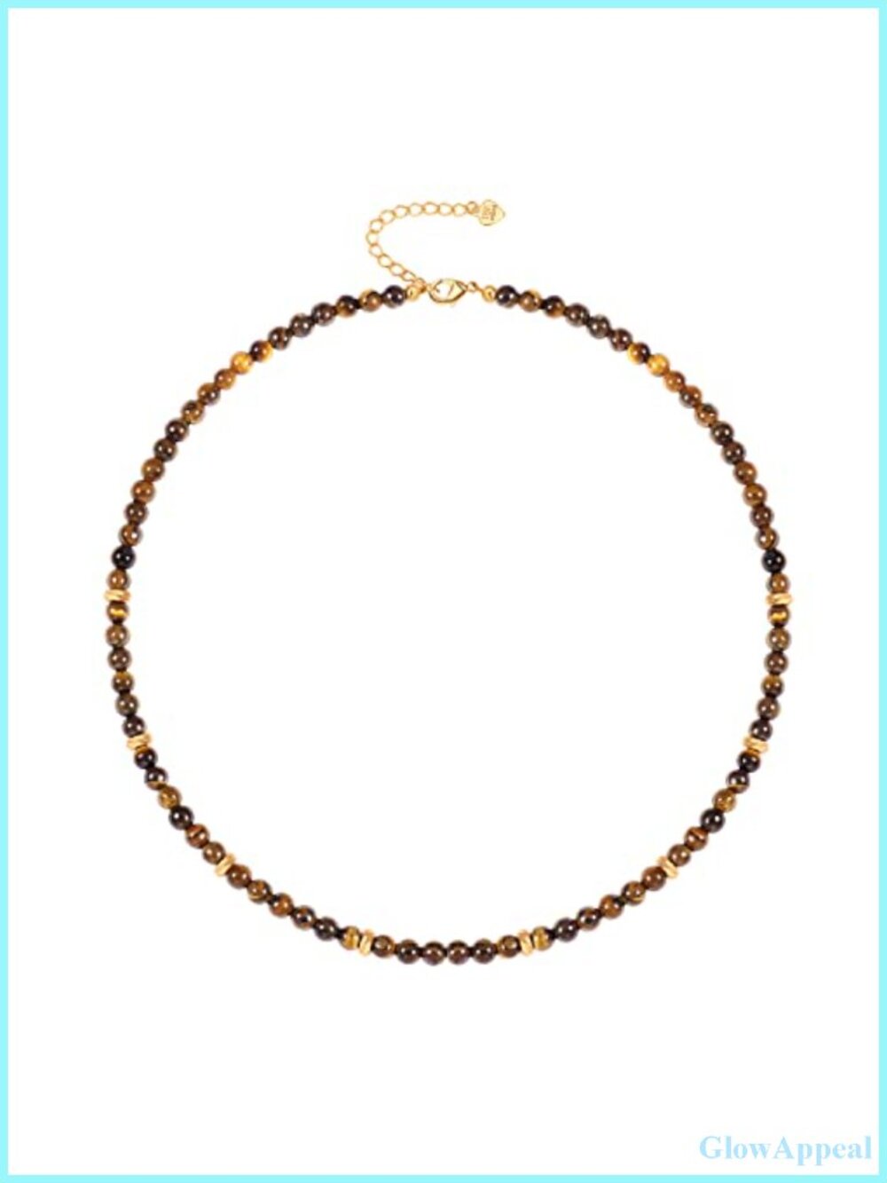 Tiger Eye Beaded Choker Necklace 18k Gold Star Zircon Pendant Healing Gemstone